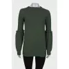 Green cashmere sweater