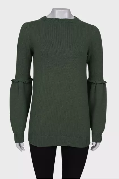 Green cashmere sweater