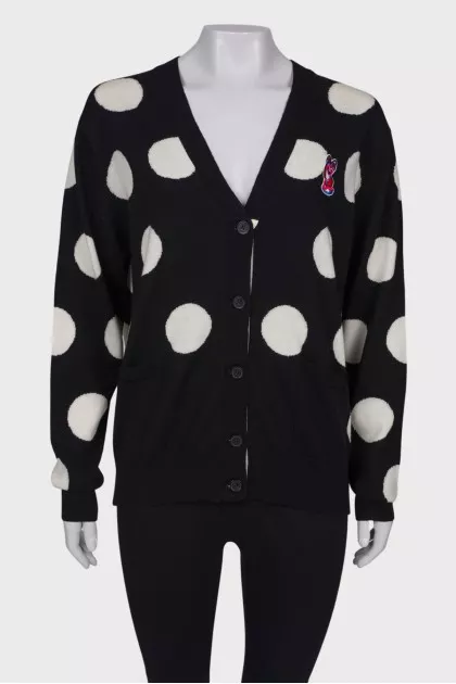 Wool cardigan with tag