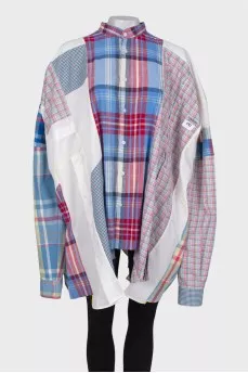 Plaid shirt-dress