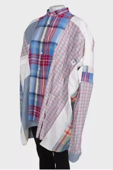 Plaid shirt-dress