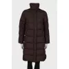 Dark brown straight down jacket