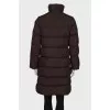 Dark brown straight down jacket