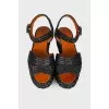 Woven platform sandals