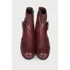 Bordeaux leather boots