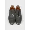 Dark green lacquer brogues