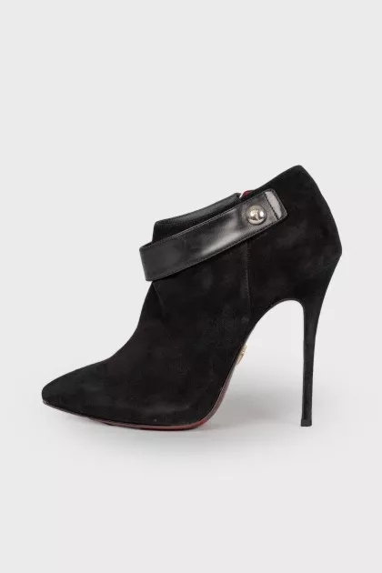 Suede stiletto heels