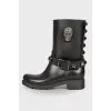 Studded leather boots