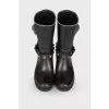 Studded leather boots
