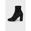 Black suede ankle boots