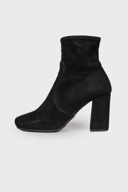 Black suede ankle boots