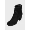 Black suede ankle boots