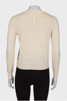 Jumper with wool lace