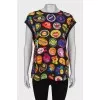 Mixed print T-shirt