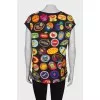 Mixed print T-shirt