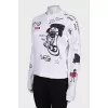 White sweatshirt in print