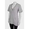 Short sleeve wool tunic