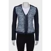 Navy blue zip-up jacket