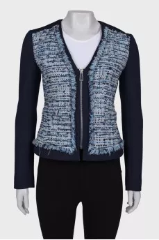 Navy blue zip-up jacket