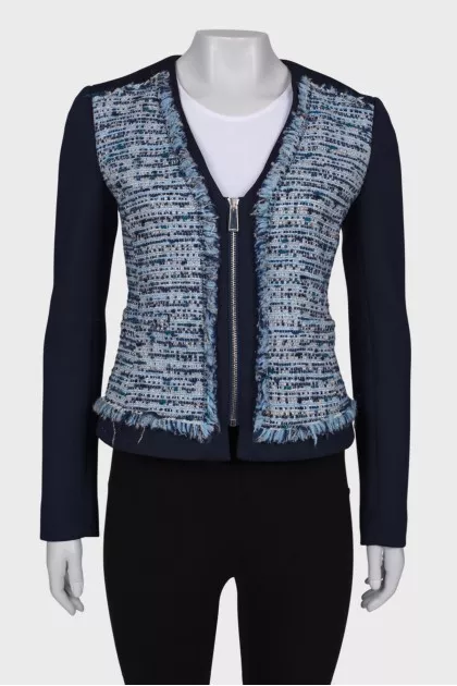 Navy blue zip-up jacket