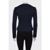 Navy blue zip-up jacket
