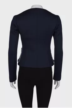 Navy blue zip-up jacket