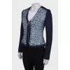 Navy blue zip-up jacket
