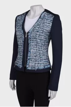 Navy blue zip-up jacket