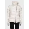 White jacket with massive zip