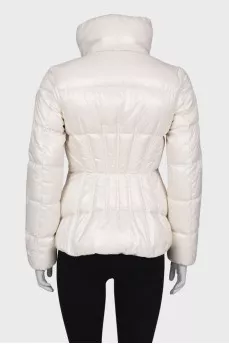 White jacket with massive zip