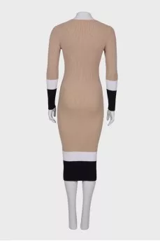Beige dress body-con shape