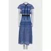 Lace dress with ruffles