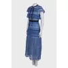 Lace dress with ruffles