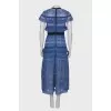 Lace dress with ruffles