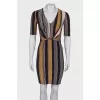 Striped dress with lurex