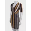 Striped dress with lurex