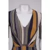 Striped dress with lurex