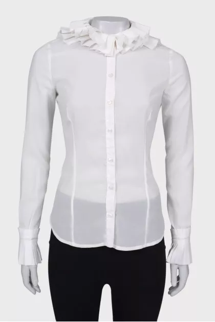 White open back shirt
