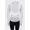 White open back shirt