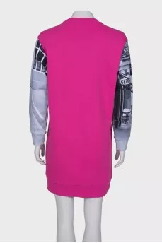 Pink dress in print