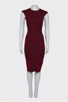 Wool and silk midi dress