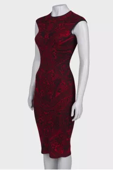 Wool and silk midi dress