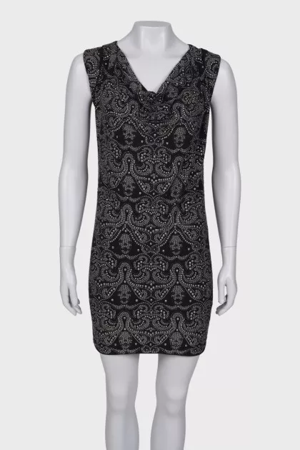 Black dress with rhinestones