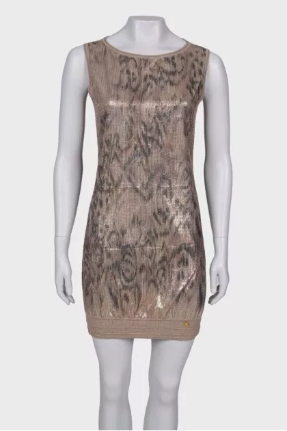 Wool dress with sequins