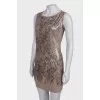 Wool dress with sequins