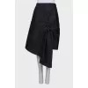 Black draped skirt