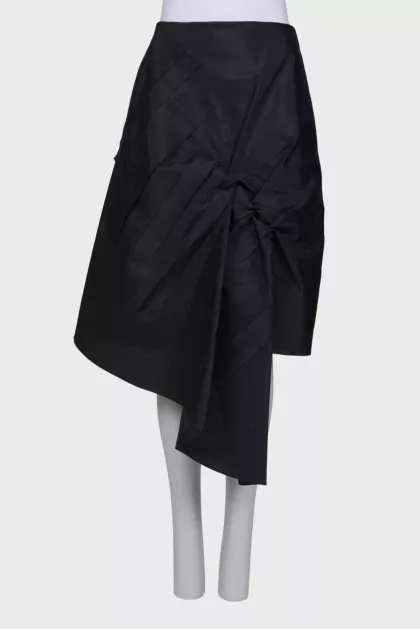 Black draped skirt
