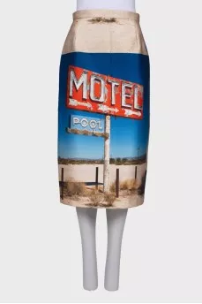 Pencil skirt with tag
