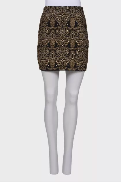 Black skirt with rhinestones
