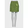 Geometric print skirt with tag